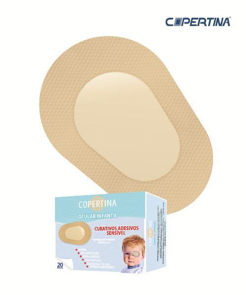 Curativo adesivo ocular infantil 50mm x 62mm